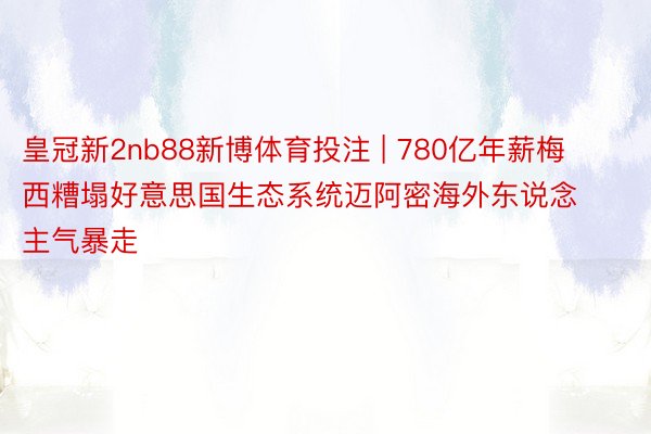 皇冠新2nb88新博体育投注 | 780亿年薪梅西糟塌好意思国生态系统迈阿密海外东说念主气暴走