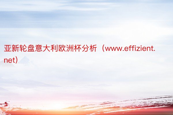 亚新轮盘意大利欧洲杯分析（www.effizient.net）